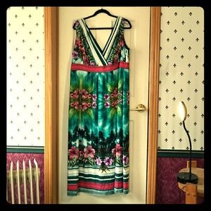 Tropical maxi dress size 20W